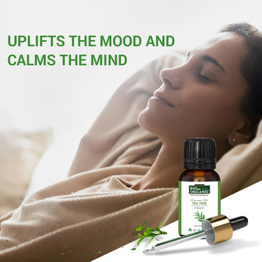 Indus Valley 100% Pure Natural & Organic, Undiluted Tea Tree Essential Oil with Therapeutic Grade & Glass Dropper for Skin, Hair Care -15ml